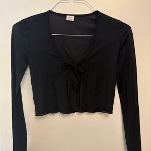 Aritzia Long Sleeve Tie-Front Cami